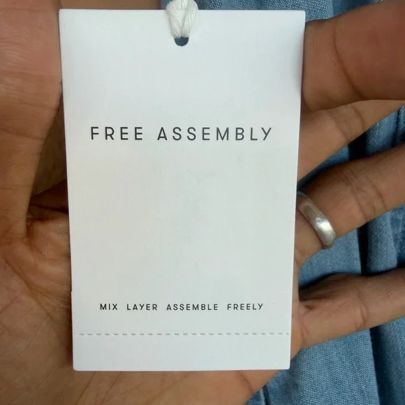 Blue Denim Sleeveless Dress - Picture 3 of 5